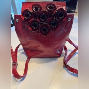 Disney Rose Beauty And The Beast Red Backpack Rare. Used once